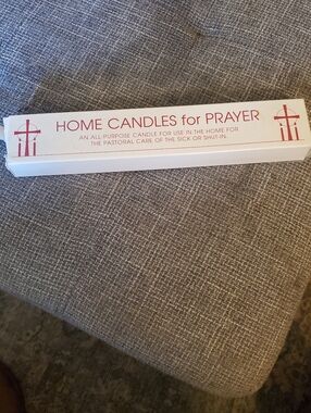 Home Candles for Prayer - White Box with Red Text Blessed Prayer Catholic Religi